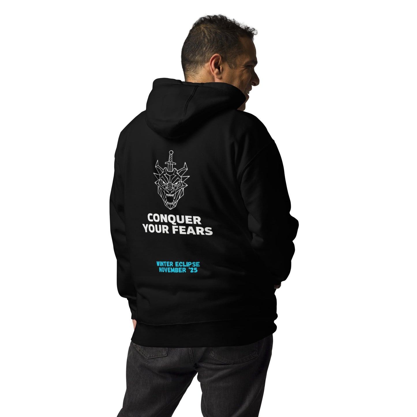 Conquer Your Fears - Winter Eclipse Hoodie - AMAZEA