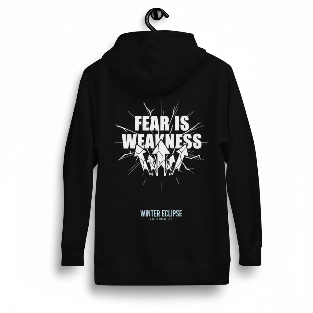 MAN - FEAR IS WEAKNESS - Winter Eclipse Hoodie - AMAZEA