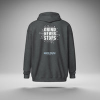 Man - The Grind Never Stops Hoodie - Winter Eclipse Oct '25 - AMAZEA