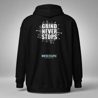 Man - The Grind Never Stops Hoodie - Winter Eclipse Oct '25 - AMAZEA